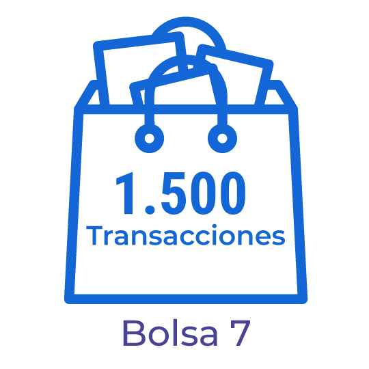 Transacciones para el procesamiento de documentos electrónicos, incluye 1500 transacciones.