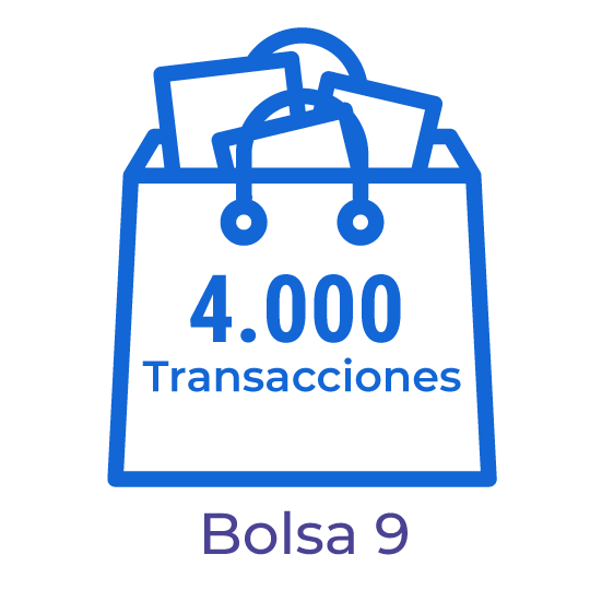 B09. Bolsa con 4.000 transacciones para el procesamiento de documentos electrónicos.