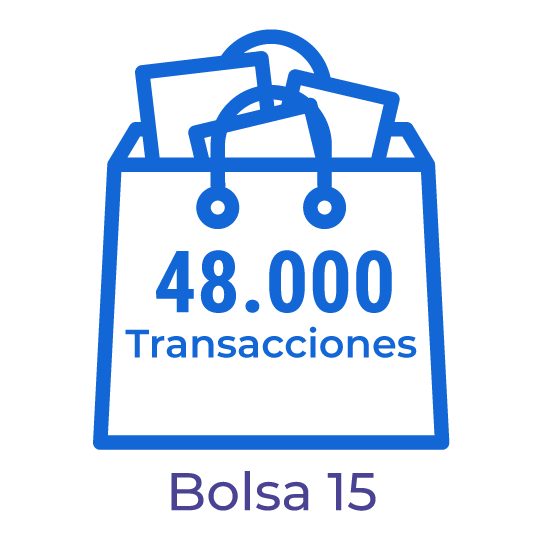 B16. Bolsa con 48.000 transacciones para el procesamiento de documentos electrónicos.